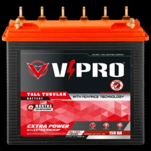 VIPRO TT-270 C20 – Tall Tubular Inverter Battery (270Ah)