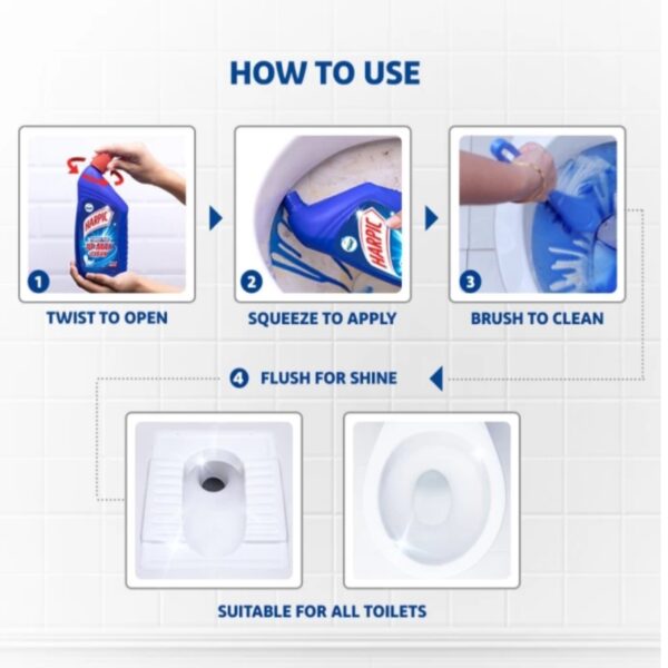 Harpic Power Plus Original Liquid Toilet Cleaner (2×1L) - Image 5
