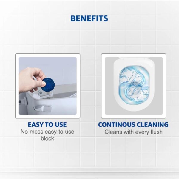 Harpic Flushmatic In-Cistern Aquamarine Block Toilet Cleaner  (Combo Pack 5+1 Free,50g Each) (1×50g) - Image 3