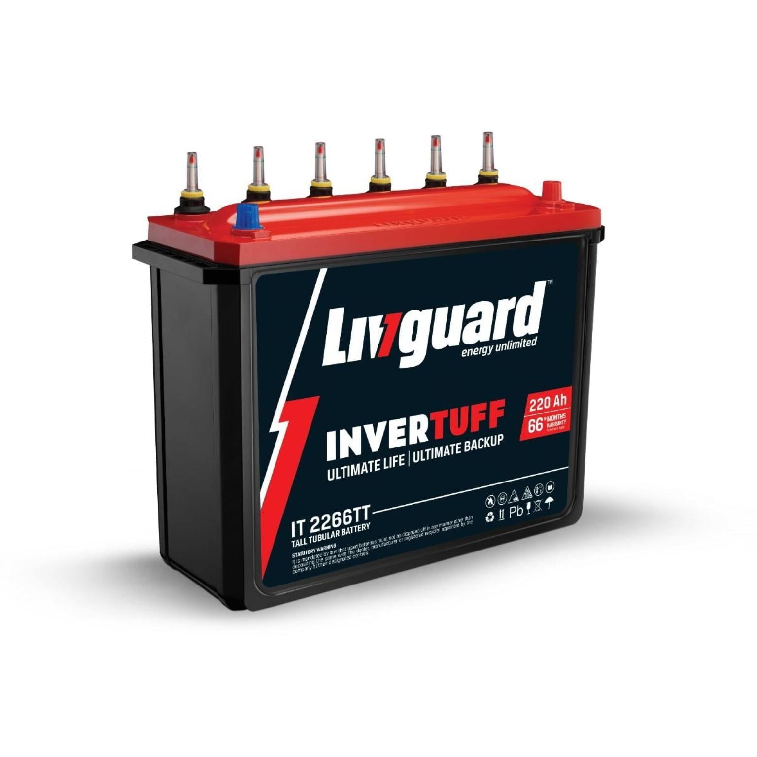 LivGuard Invertuff IT 2266TT 220 AH TT Battery 42+24 M Warranty