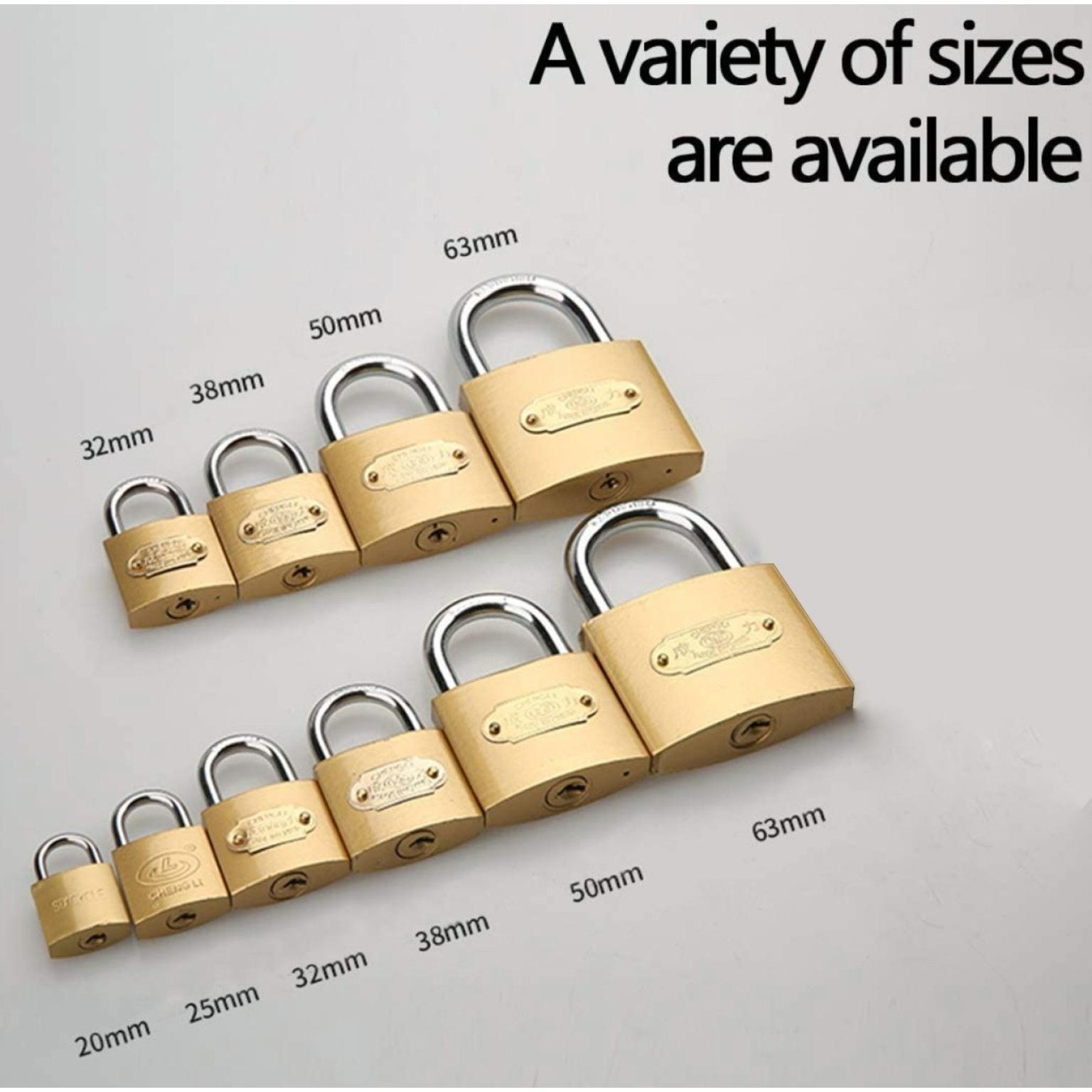 TruVeli House Stainless Steel Lock Pressing Hard Gold Finish Lock with 3 Key Padlock  (Multicolor)