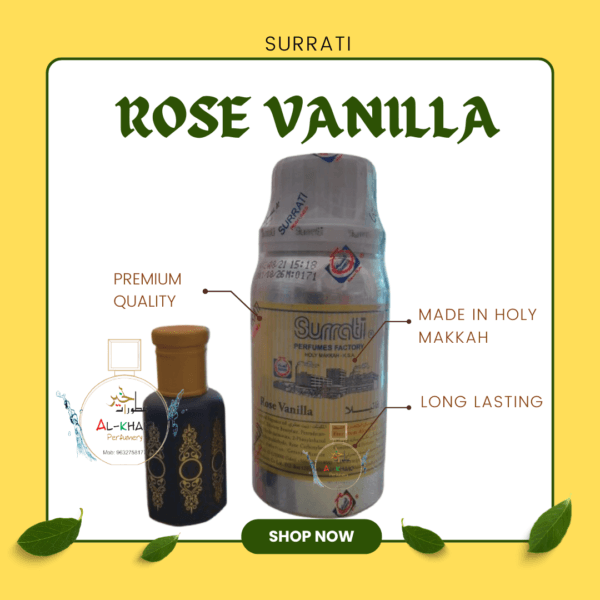 Surrati, Concentrated Attar, Rose Vanilla, 6ML, 12ML - Image 2