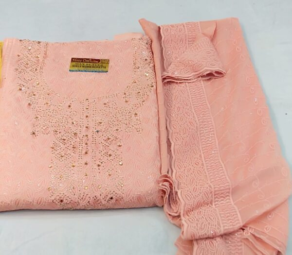 Georgette suit with heavy dupatta - Image 2
