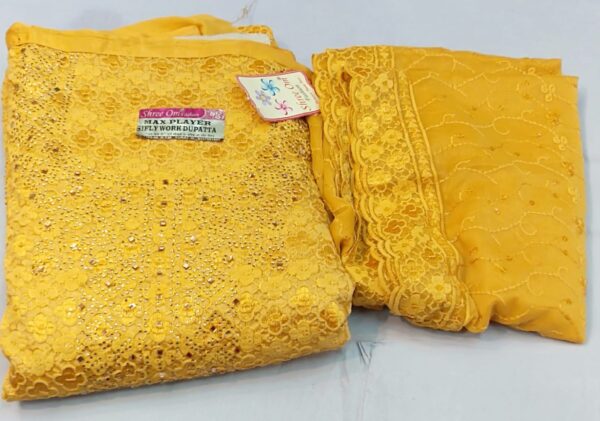 Georgette suit with heavy dupatta - Image 3