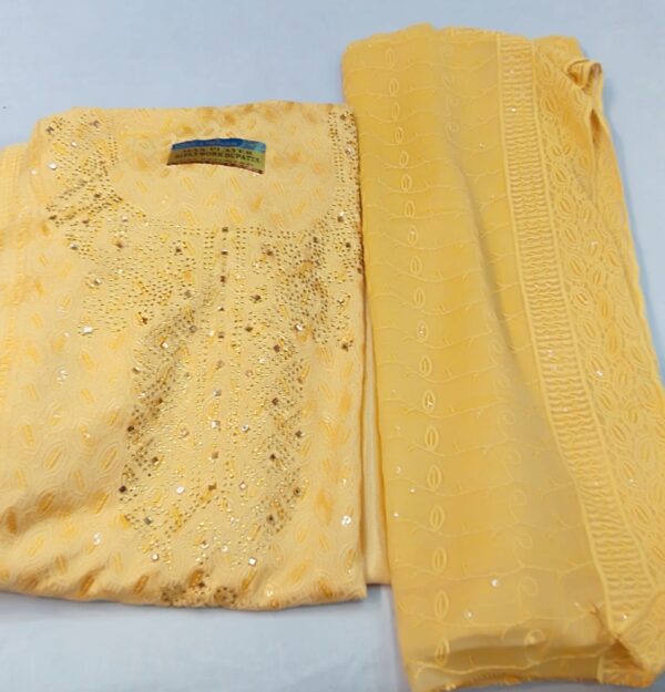 Georgette suit with heavy dupatta - Image 4