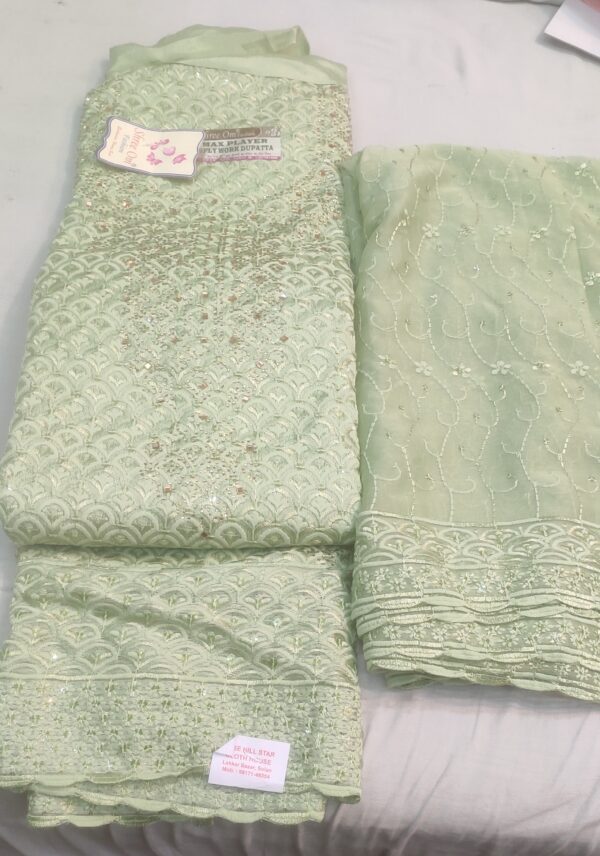 Georgette suit with heavy dupatta