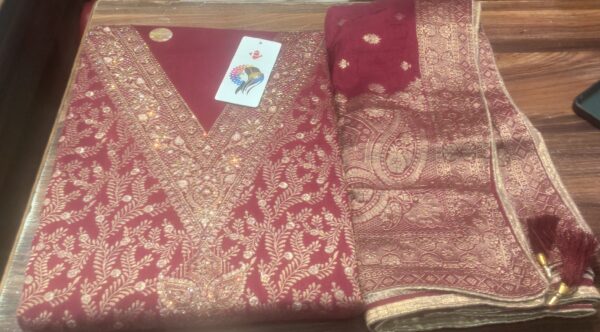 Banarasi suit with dupatta - Image 4