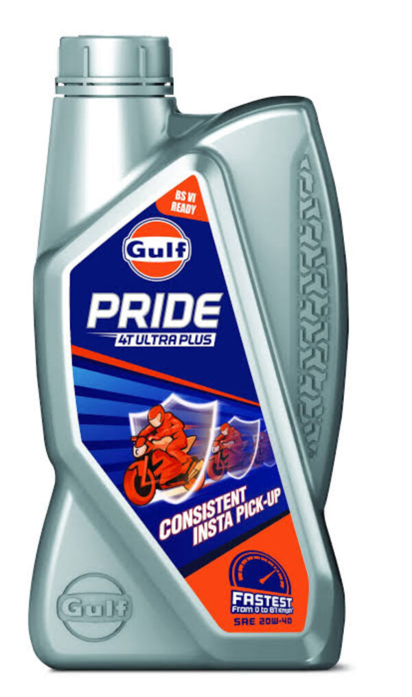 GULF Pride 4T Ultra Plus 20W-40 For All Leading 2 Wheeler Brands (1 L)