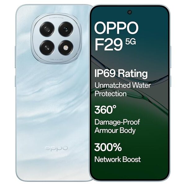 OPPO F29 5G (Glacier Blue, 8GB RAM, 128GB Storage)