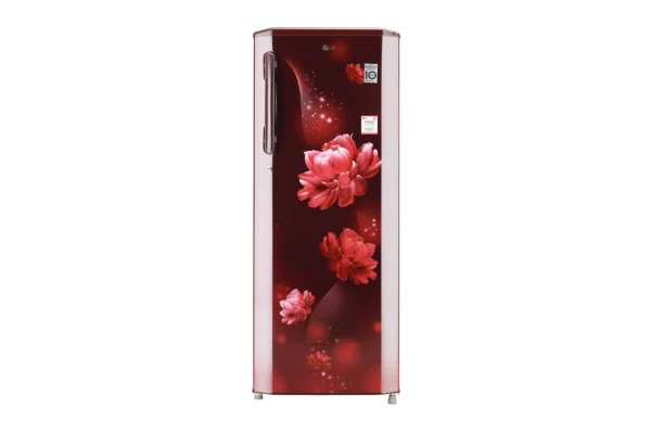 LG 261L, 3 Star, Smart Inverter Compressor, Smart Connect, Scarlet Charm Finish, Direct Cool Single Door Refrigerator