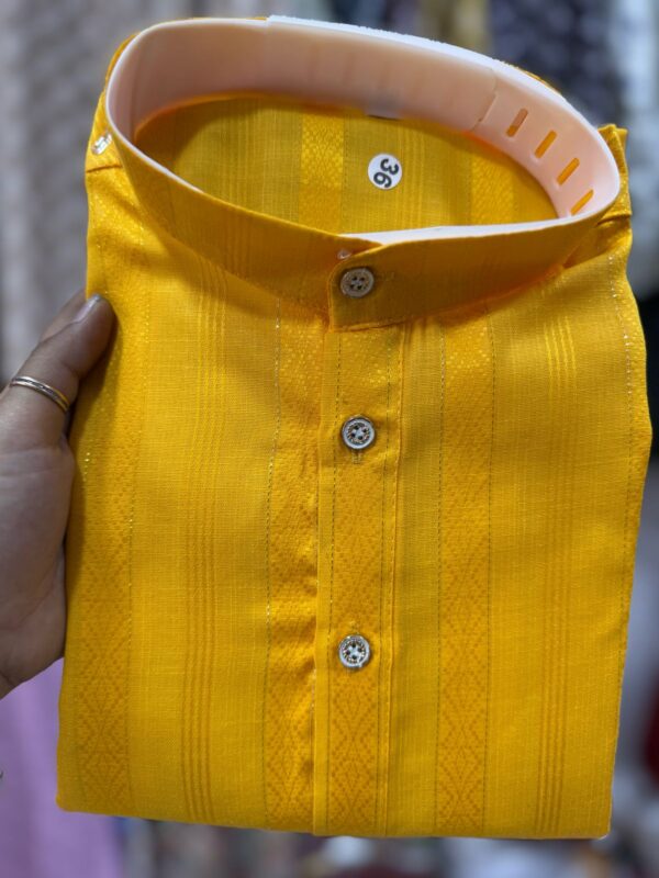 Printed yellow kurta