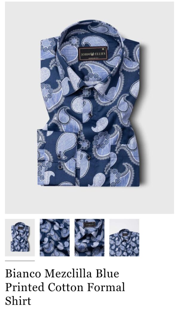 Printer blue shirt