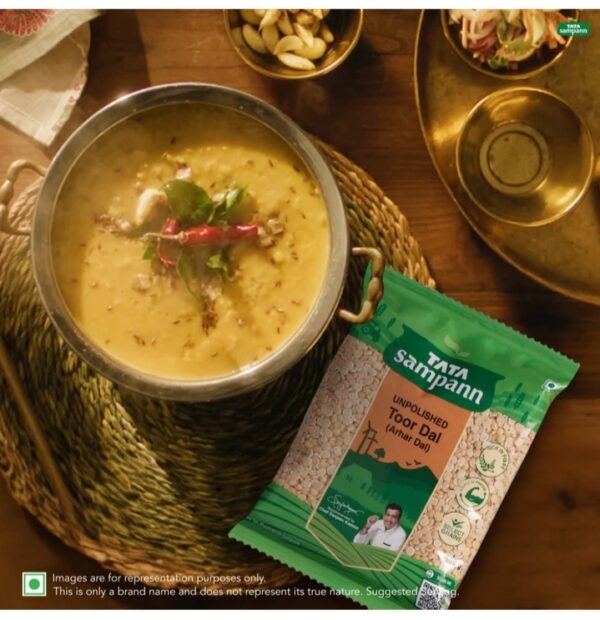 Tata sampann yellow toor/arhar dal (toor dal)split 1kg - Image 4