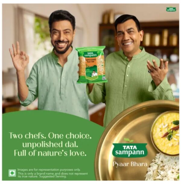 Tata sampann yellow toor/arhar dal (toor dal)split 1kg - Image 3