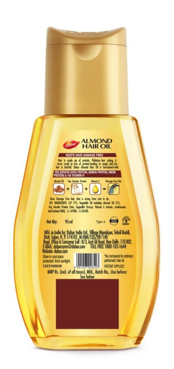 Dabur Almond Hair Oil 95 ml - Image 2