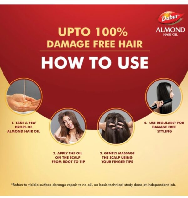 Dabur Almond Hair Oil 95 ml - Image 6
