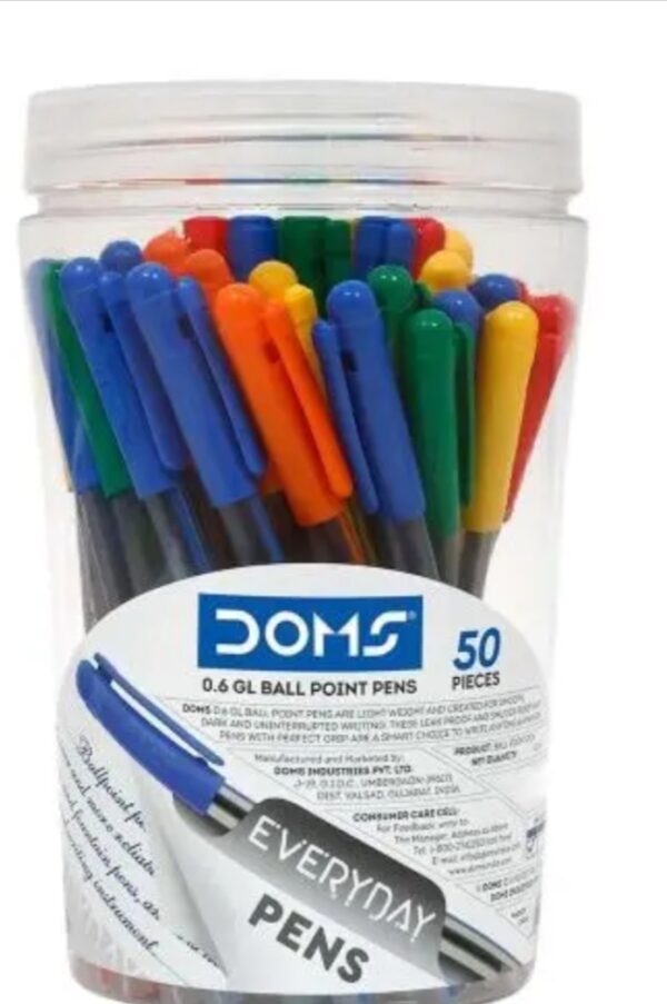 DOMS 0.6 GL BALL PEN BLUE 50N JAR