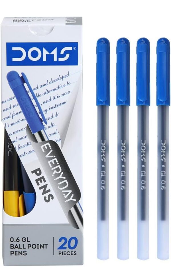 DOMS 0.6 GL BALL POINT BLUE PEN 20N CBD