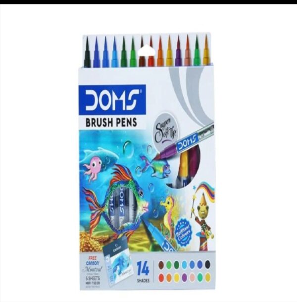 Doms brush pen art 14 shades box pack