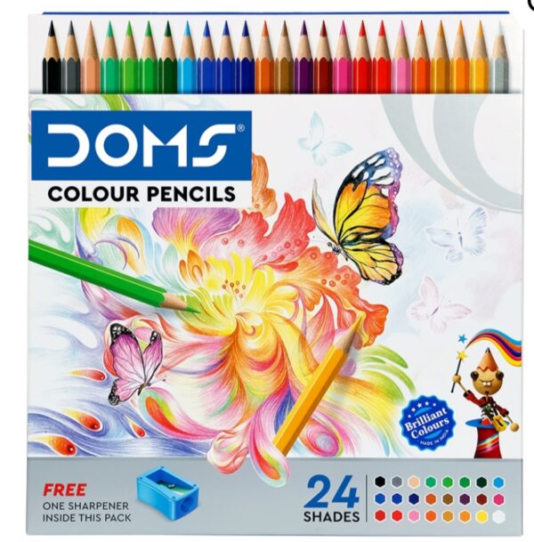 Doms color pencils 24 shades with 1 sharpener