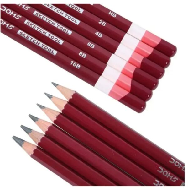 Doms drawing pencil set of 6 with 1 eraser - Image 2