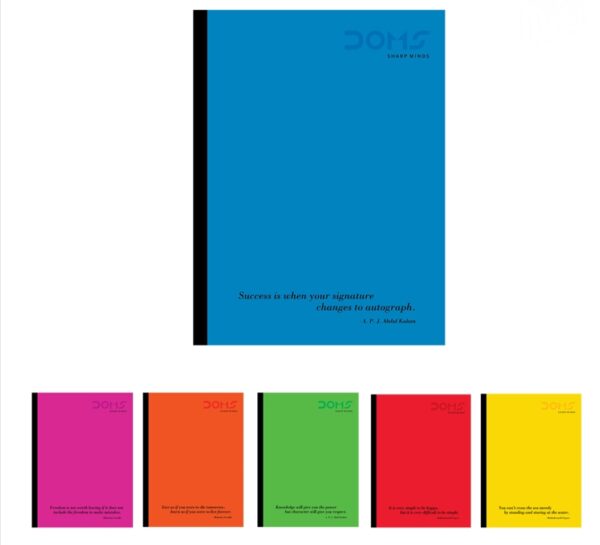 Doms neon single line note book 18×24cm (100 pages)