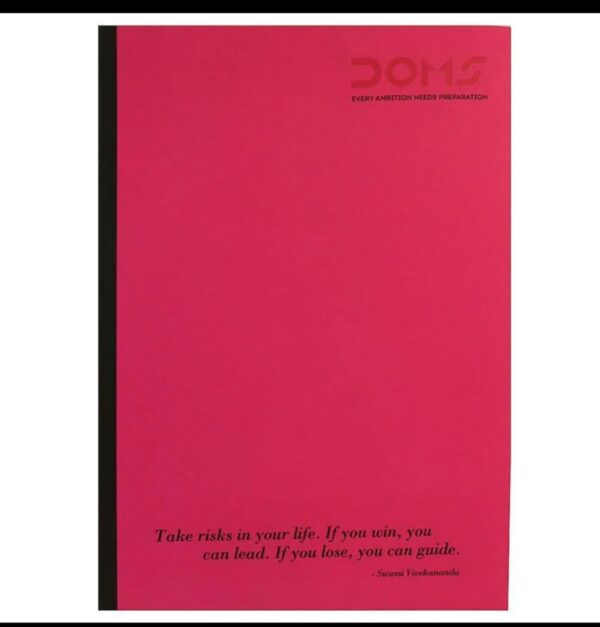 Doms Neon Solid Pink A4 Notebook 100 pages