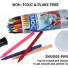 Doms plastic crayon 28 shades with 1 eraser+1 sharpener Tin box - Image 2