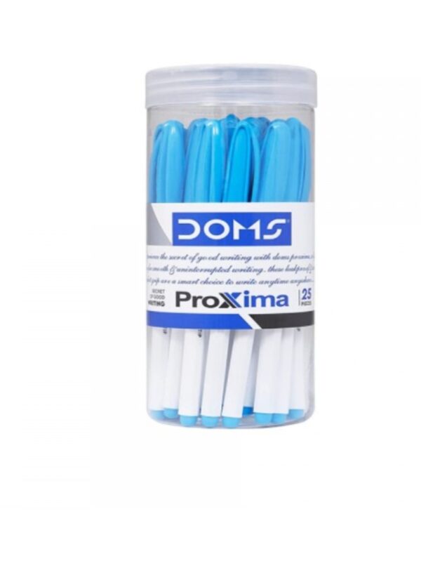 Doms Proxima Blue Ball Point Pen Jar (Pack of 25)