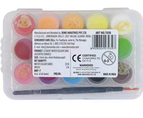 Doms water colour cakes 15mm 15shades - Image 3