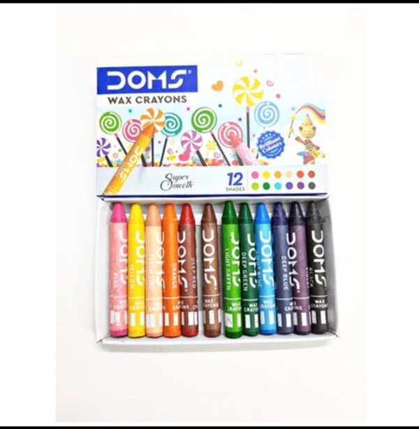 DOMS Wax Crayons 12 Shades - Image 2