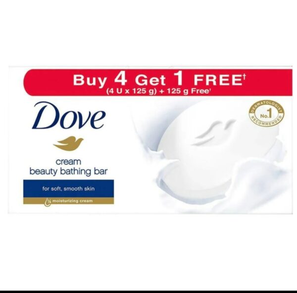 Dove Cream Beauty Bathing Bar 125 g (Buy 4 Get 1 Free)