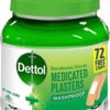 Dettol Medicated Plaster for Antiseptic and First Aid, Waterproof (Jar of 100+72 plasters)