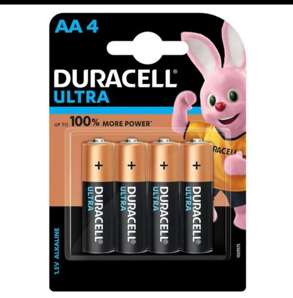 Duracell Ultra Alkaline AA Batteries 1.5 V (Pack of 4)