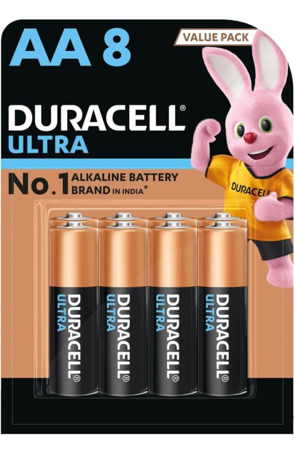 Duracell Ultra Alkaline AA Battery, 8 Pieces