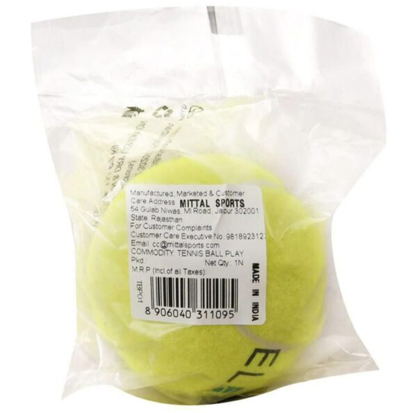 Elan Green Tennis Ball 6.5 cm (pack of 1) - Image 3