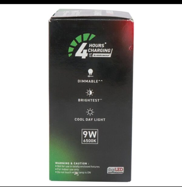 Eveready Instacharge Emergency Cool Day Light LED Bulb 9W. - Image 3
