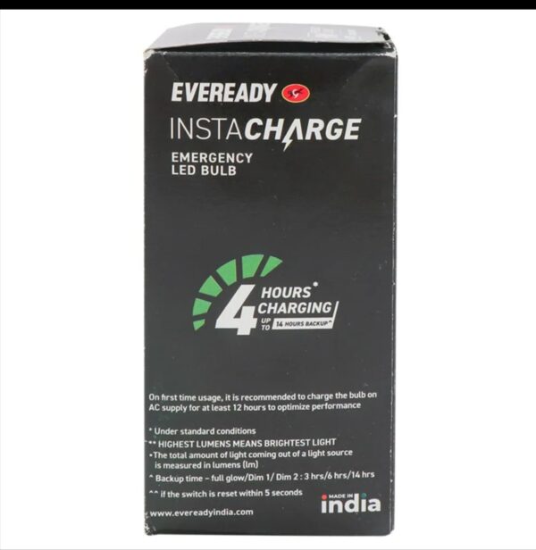 Eveready Instacharge Emergency Cool Day Light LED Bulb 9W. - Image 4
