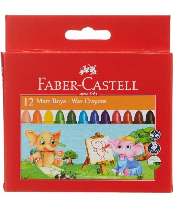 Faber-Castell Jumbo Wax Crayons - 12 Shades