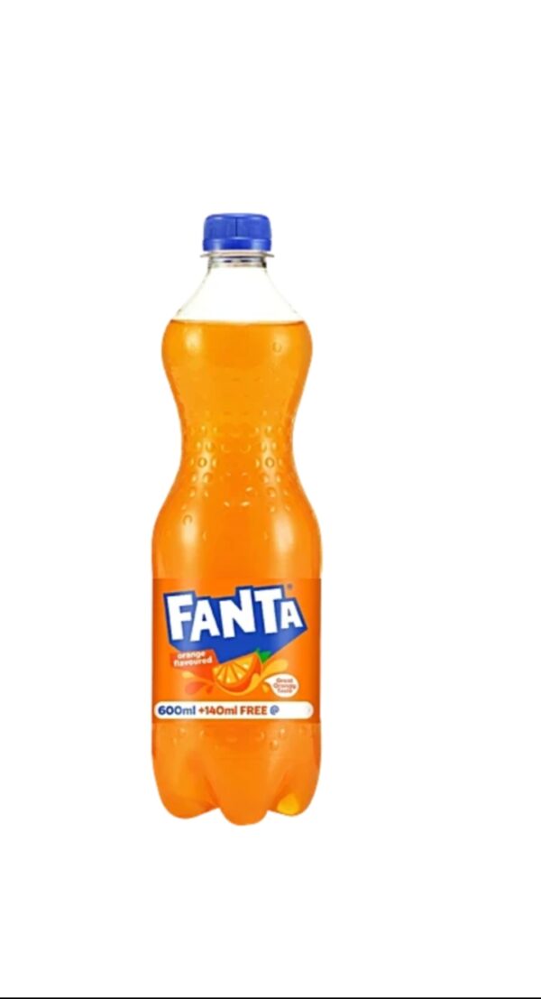 Fanta orange flavour soft drink 600ml+140ml free pet