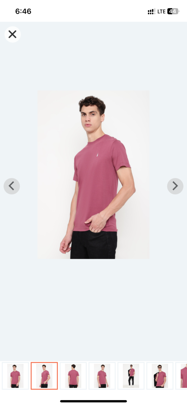 Men Solid Decorose Core T shirt (M size) - Image 2