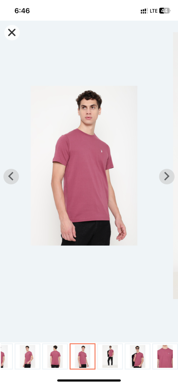 Men Solid Decorose Core T shirt (M size) - Image 5