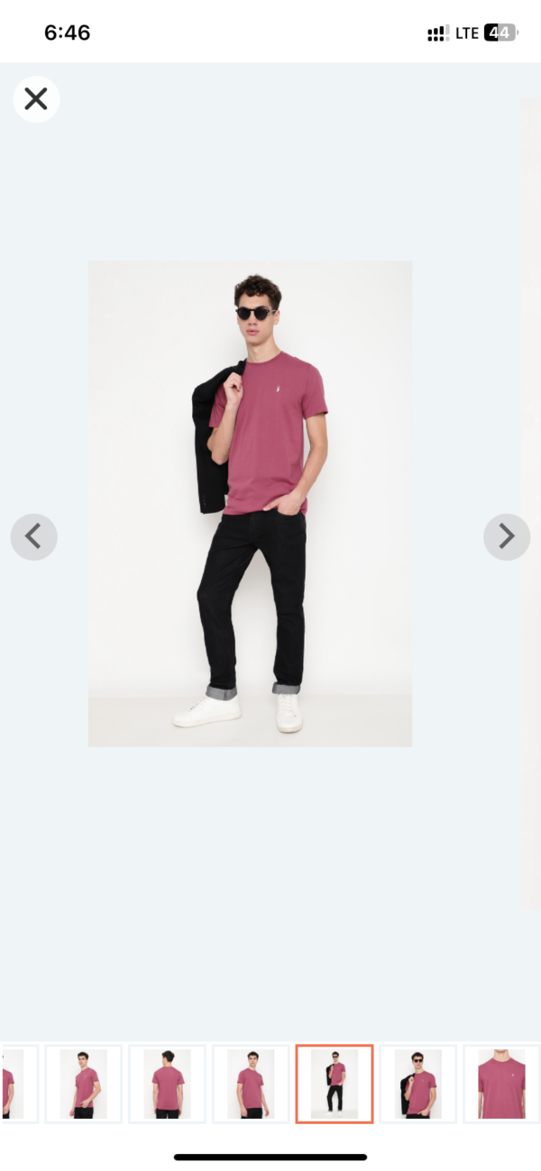 Men Solid Decorose Core T shirt (M size) - Image 7