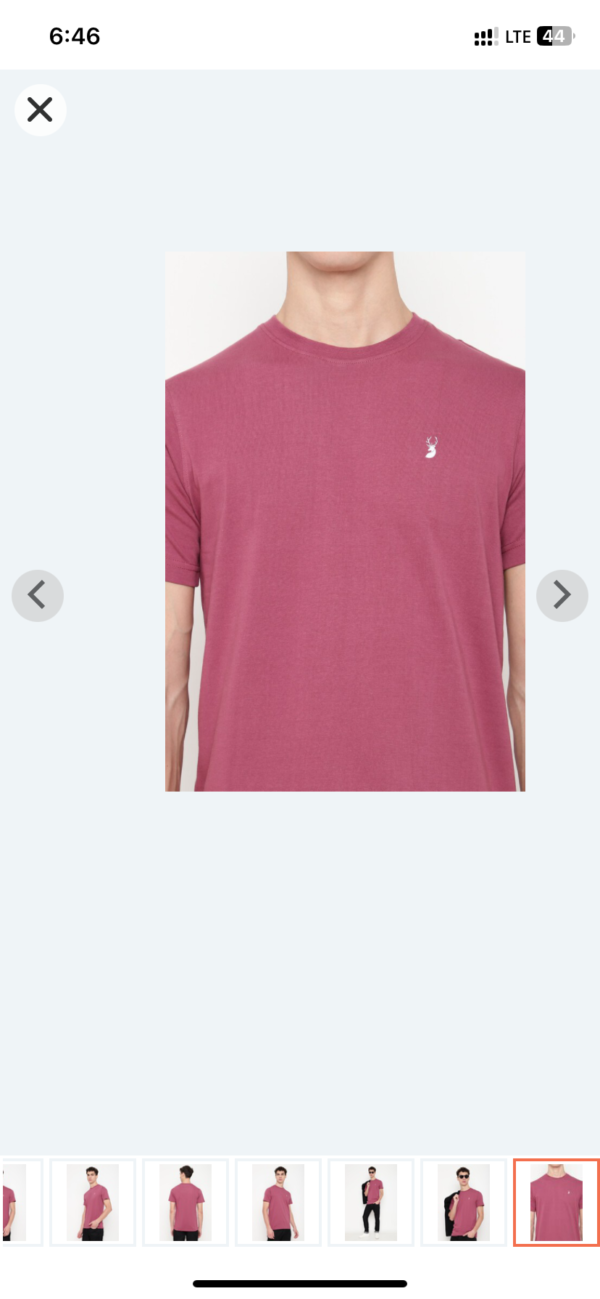 Men Solid Decorose Core T shirt (M size) - Image 6