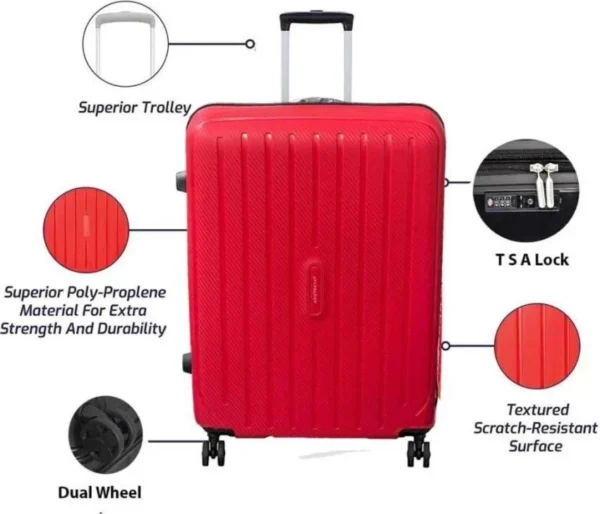 ARISTOCRAT CORAL POLYP HTROLLEY 65cm RED