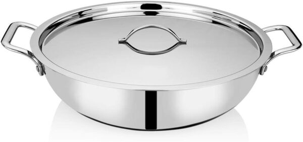 BHALARIA SS TRIPLY KADAI 24cm LID