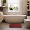 FASH HOME REVERSIBLE BATH MAT (maroon)
