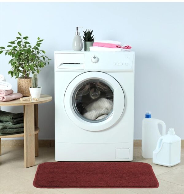 FASH HOME REVERSIBLE BATH MAT (maroon) - Image 3