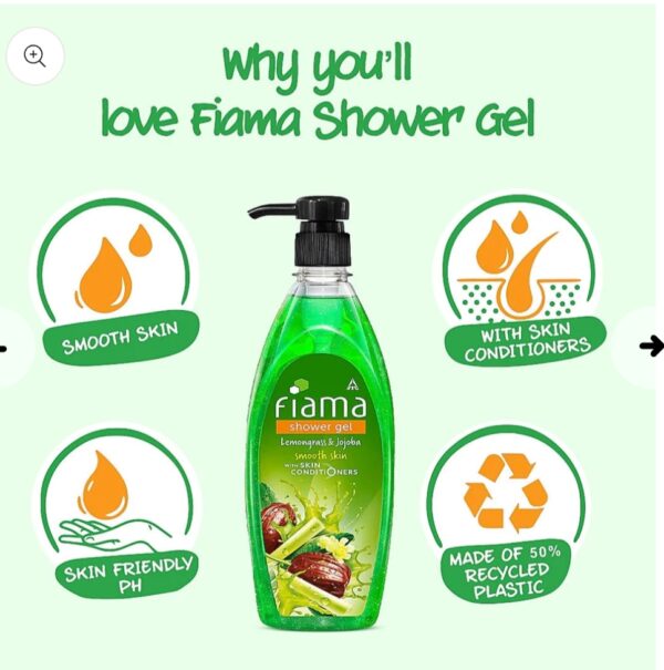 Fiama Lemongrass & Jojoba Gentle Exfoliating Shower Gel 500 ml - Image 5