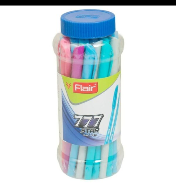 Flair 777 Star Blue Ball Pen Jar 25 pcs jar